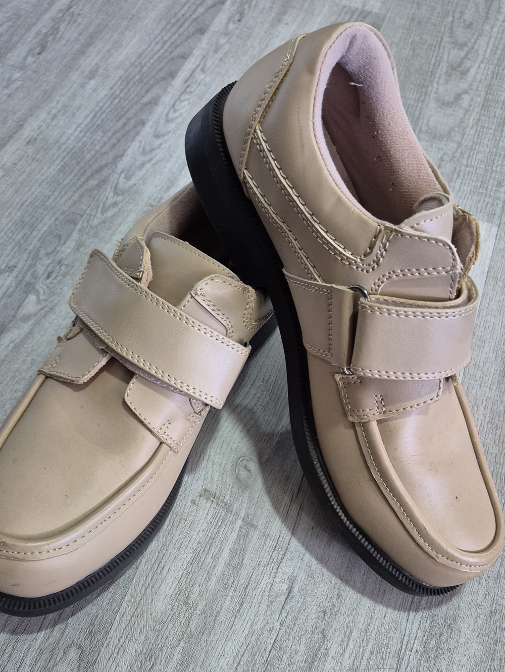 Dr. Scholl's Men's Slip-On Double Strap Loafers in Light Beige 10.5 D